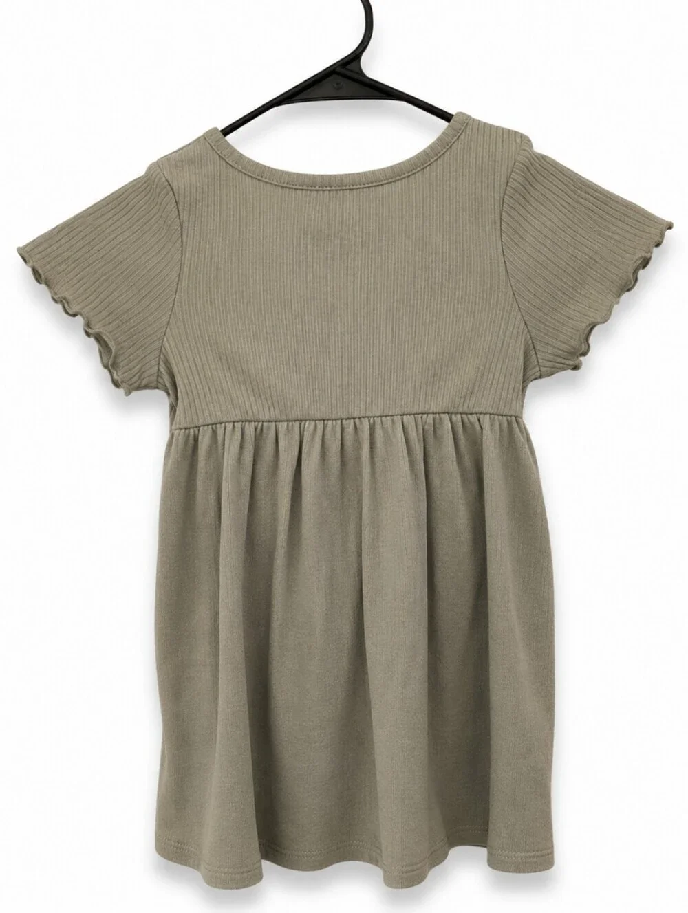 Olive Green Ribbed Dress Size 18M
